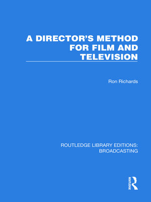 cover image of A Director's Method for Film and Television